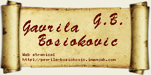 Gavrila Bosioković vizit kartica
